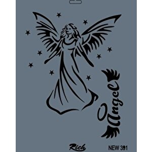 Rich New Seri N-391 Stencil 35x25 Cm