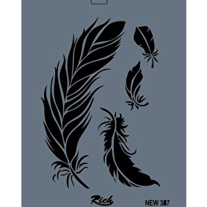 Rich New Seri N-387 Stencil 35x25 Cm