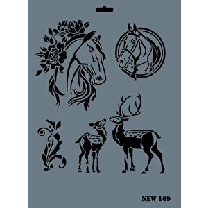 Rich New Seri N-169 Stencil 35x25 Cm