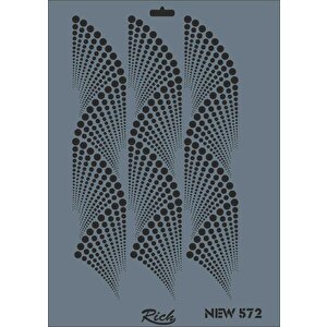 Rich New Seri N-572 Stencil 35x25 Cm
