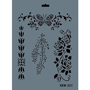 Rich New Seri N-227 Stencil 35x25 Cm