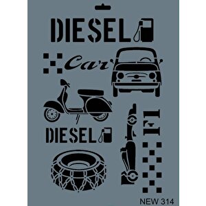 Rich New Seri N-314 Stencil 35x25 Cm