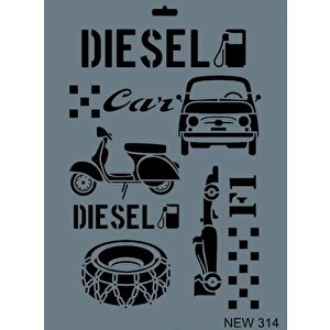Rich New Seri N-314 Stencil 35x25 Cm