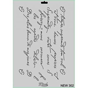 Rich New Seri N-302 Stencil 35x25 Cm