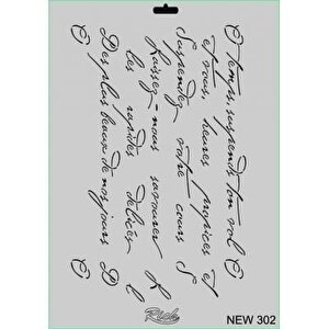 Rich New Seri N-302 Stencil 35x25 Cm