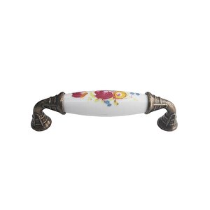 Klasik Silindir Kulp Antik 96 Mm