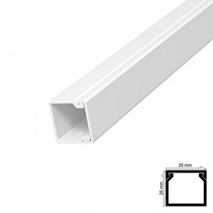 Kablo Kanalı 25x25 Mm 2 Metre Yapışkan Bantlı 4 Adet