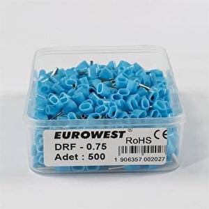 0,75mm Fransız Normu Çift Girişli Mavi Kablo Yüksüğü