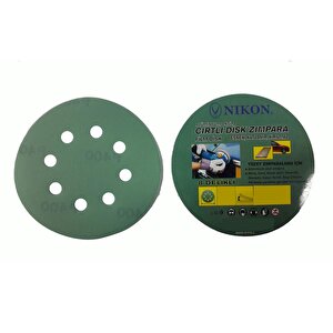 Nikon 52042 Kırılmaz Yeşil Cırt Zımpara 125x280 Kum 8 Delikli