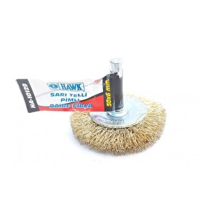 Hawk Ha10129 Pimli Sarı Tel Daire Fırça 50x6 Mm