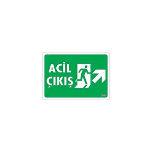 Acil Çıkış Uyarı Levhası 17,5x25 Kod: 946
