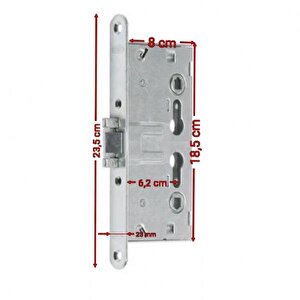 Gömme Kilitli Panik Bar Komple Set 600g-pl Panik Bar + 66m Dış Kol + Dorma Kaba Iç Kilit + Yarım Barel