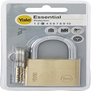 Yale Essential Serisi 50 Mm Prinç Sarı Asma Kilit