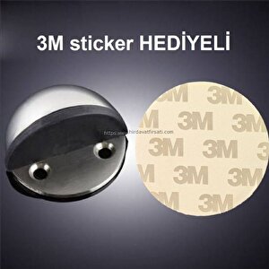 Marelli Inox Yarım Ay Tipi Saten Yer Tamponu 3m Sticker Hedi̇yeli̇