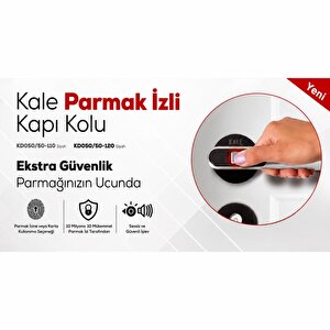 Kale Kd050/50-110 Mat Gri Siyah Parmak Izli Kapı Kolu