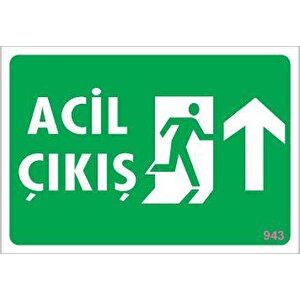 Acil Çıkış Uyarı Levhası 17,5x25 Kod:943