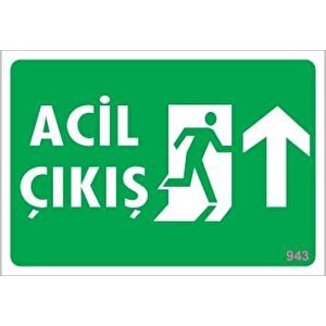 Acil Çıkış Uyarı Levhası 17,5x25 Kod:943