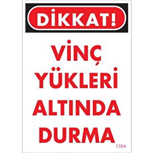 Vinç Uyarı Levhası 25x35 Kod:1304