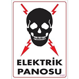 Elektrik Panosu Uyarı Levhası 25x35 Kod:1107