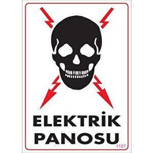 Elektrik Panosu Uyarı Levhası 25x35 Kod:1107