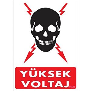 Yüksek Voltaj Uyarı Levhası 25x35 Kod:1100