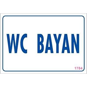 Wc Uyarı Levhası 17,5x25 Kod:1784