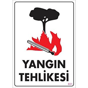 Yangın Tehlikesi Uyarı Levhası 25x35 Kod:851