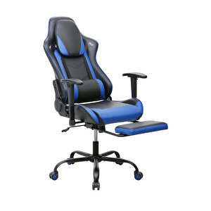 Adore Gaming Prox Oyuncu Koltuğu Siyah / Mavi S.deri 71x77,5-126x136 Cm