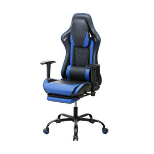 Adore Gaming Prox Oyuncu Koltuğu Siyah / Mavi S.deri 71x77,5-126x136 Cm