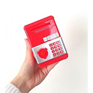Küçük 8 cm Oyuncak Atm Şifresiz Tuşsuz Kumbara, Kırmızı Kırmızı