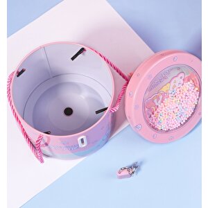 Unicorn Altigen Askılı Ve Kilitli Metal Kumbara, Pembe, 13x12 Pembe