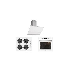 Beyaz Cam Ankastre Set (3420 Classy 60+cs5343w01+bo6504w01)