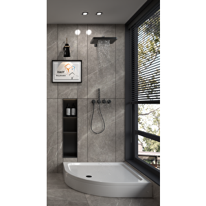 Ovalis 100x100 Oval Akrilik Panelli Tekne  H : 18 100x100 cm