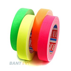 Tesa 4671 Sarı Neon Bez Bant 19mmX25mt Highlight Gaffer Sahne İşaretleme Kamera Bandı