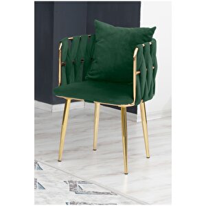 Sarmaşık Çay Seti Takımı Koltuk Takımı Oturma Odası Kafe Antre Hol Ofis 2+1+1 Gold Metal Hardal