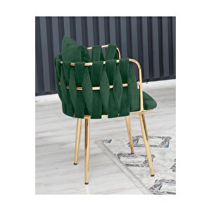Sarmaşık Çay Seti Takımı Koltuk Takımı Oturma Odası Kafe Antre Hol Ofis 2+1+1 Gold Metal