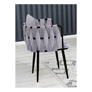 Sarmaşık Çay Seti Takımı Koltuk Takımı Oturma Odası Kafe Antre Hol Ofis 2+1+1 Siyah Metal