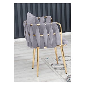 Sarmaşık Çay Seti Takımı Koltuk Takımı Oturma Odası Kafe Antre Hol Ofis 2+1+1 Gold Metal