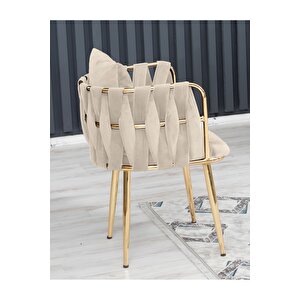 Sarmaşık Çay Seti Takımı Koltuk Takımı Oturma Odası Kafe Antre Hol Ofis 2+1+1 Gold Metal
