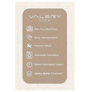 Vl Yıkanabilir Premium Beyaz Ponpon Saçaklı Kaymaz Taban Post Peluş Banyo Paspası 2'li Takım Vizon