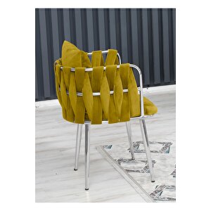 Sarmaşık Çay Seti Takımı Koltuk Takımı Oturma Odası Kafe Antre Hol Ofis 2+1+1 Krom Metal