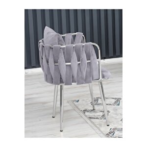Sarmaşık Çay Seti Takımı Koltuk Takımı Oturma Odası Kafe Antre Hol Ofis 2+1+1 Krom Metal