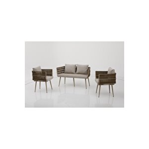 Milano Bahçe Kafe Antre Hol Ofis Çay Seti Takımı Koltuk Takımı Oturma Odası 2+1+1