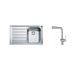 FRANKE NEPTUNE NEX 611-86 SOL DAMLALIKLI ÇELİK EVİYE   - ACTİVE PLUS DOCCİA ARMATÜR
