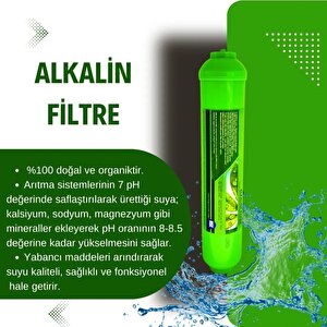Nefa Tüm Arıtma Cihazlarına Uyumlu Post Karbon - Alkali - Mineral 3'lü Su Arıtma Filtresi