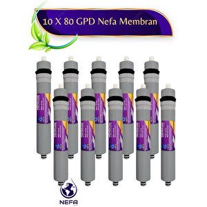 Nefa Su Arıtma Cihazı Ana Filtresi, 10 Adet Membran Filtre, 80 Gpd, Verimlilik, Yüksek Sarım Teknolojisi