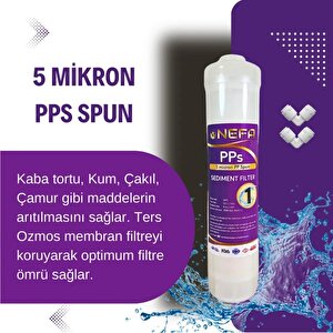 Nefa Tüm Kapalı Kasalar Ve İhlas (silver, Plus, Platinum ) Su Arıtma 7'li Filtre Seti, (çift Karbonlu)