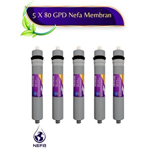 Nefa Su Arıtma Cihazı Ana Filtresi, 5 Adet Membran Filtre, 80 Gpd, Verimlilik Ve Yüksek Sarım Teknolojisi
