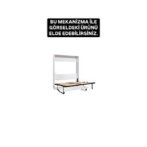 Akıllı Mobilya Çift Kişilik Dikey Açılır Masalı Duvar Yatağı Mekanizması (kendi Duvar Yatağını Yap) 140x190 cm