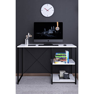 Atlas 120 Cm Raflı Çalışma Masası Bilgisayar Masası Ofis Ders Masası